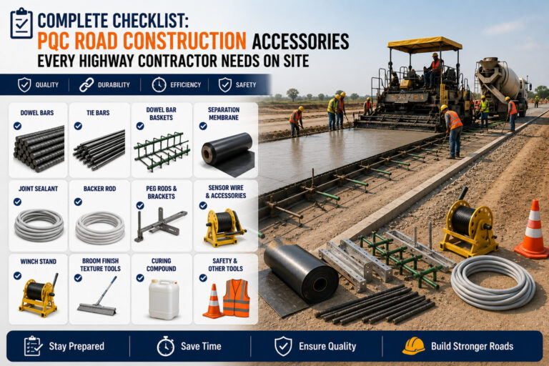 Complete Checklist PQC Road Construction Accessories Every Highway Contractor Needs on Site