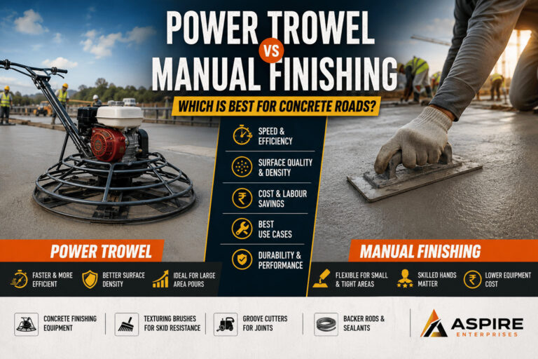 Power Trowel vs Manual Finishing: Which Is Better for Concrete Roads?