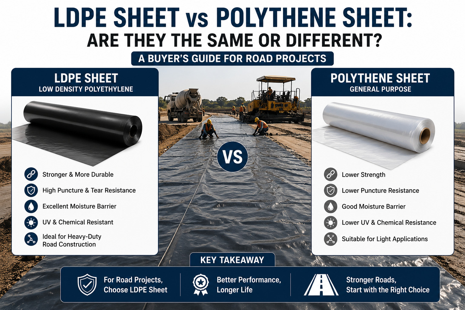LDPE Sheet vs Polythene Sheet: Are They the Same or Different? A Buyer’s Guide for Road Projects
