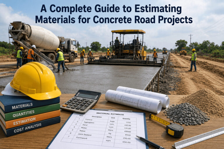 A Complete Guide to Estimating Materials for Concrete Road Projects