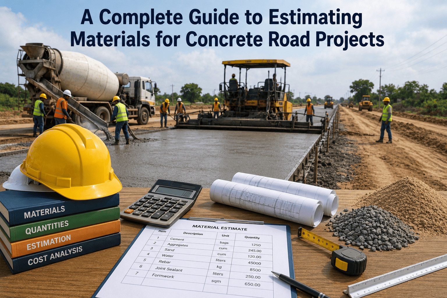 A Complete Guide to Estimating Materials for Concrete Road Projects